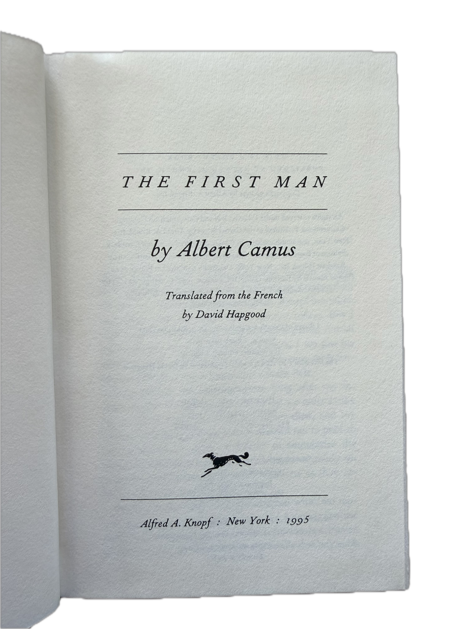 Camus — The First Man — additional view