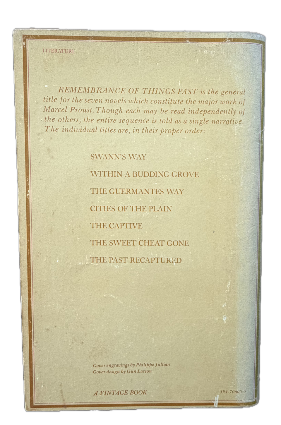 Proust — The Past Recaptured — additional view