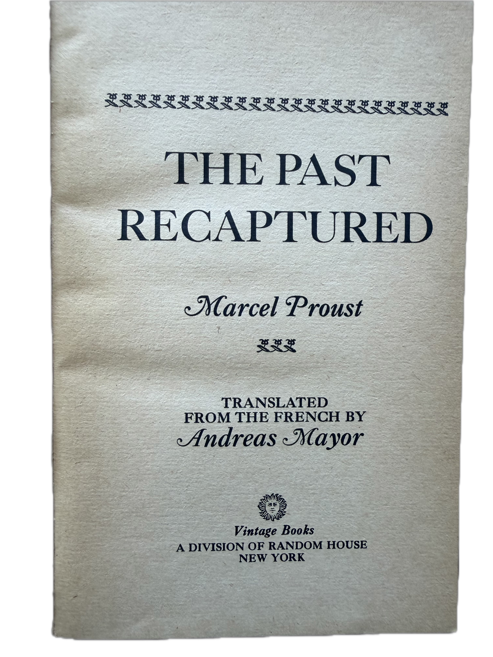 Proust — The Past Recaptured — additional view