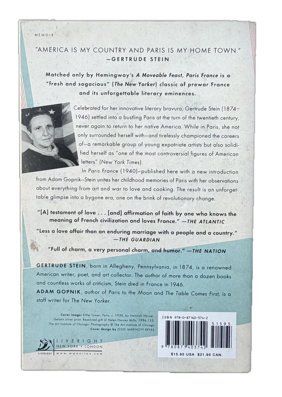 Gertrude Stein — Paris France — additional view