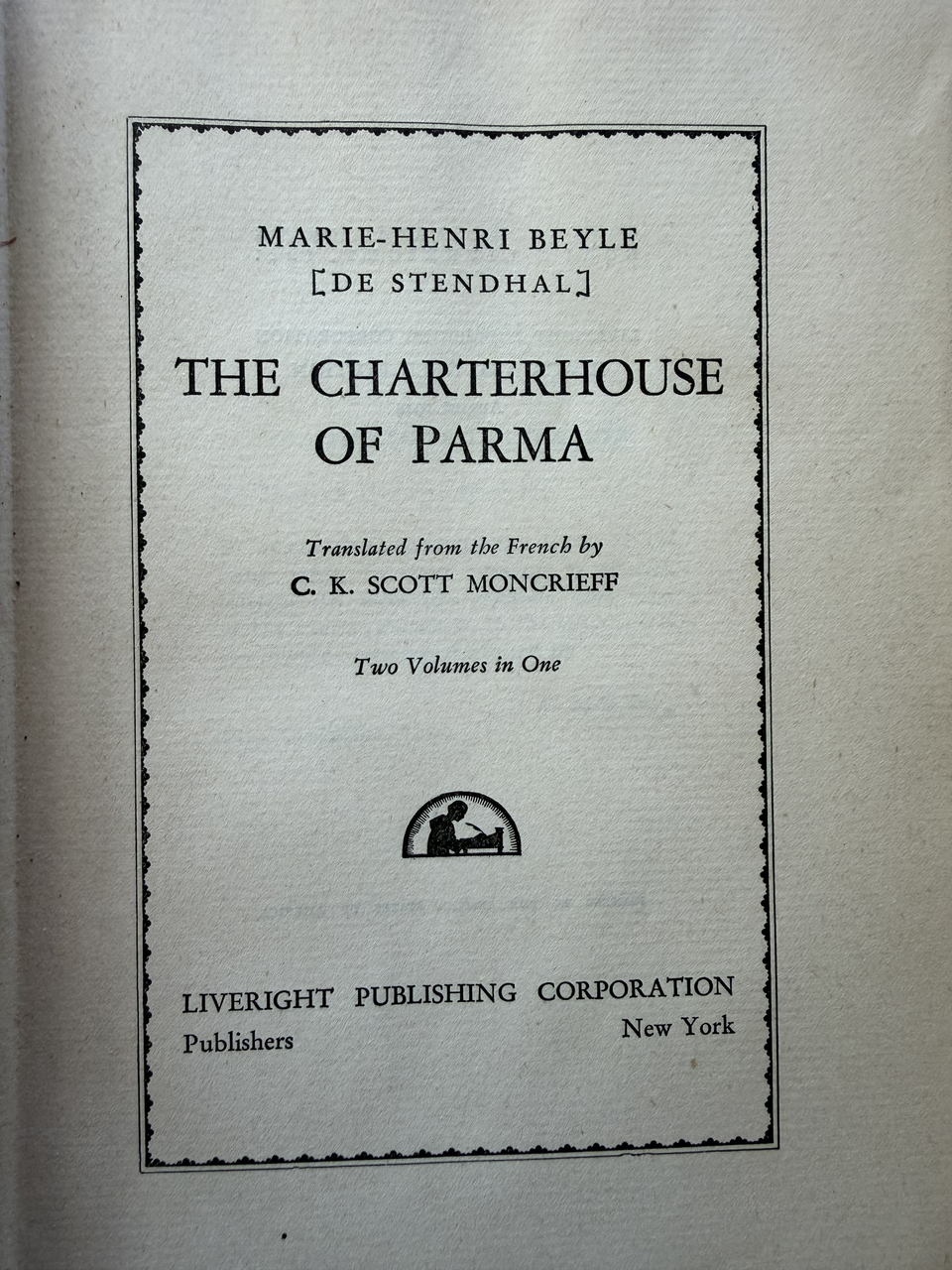 Stendhal — The Charterhouse of Parma — additional view